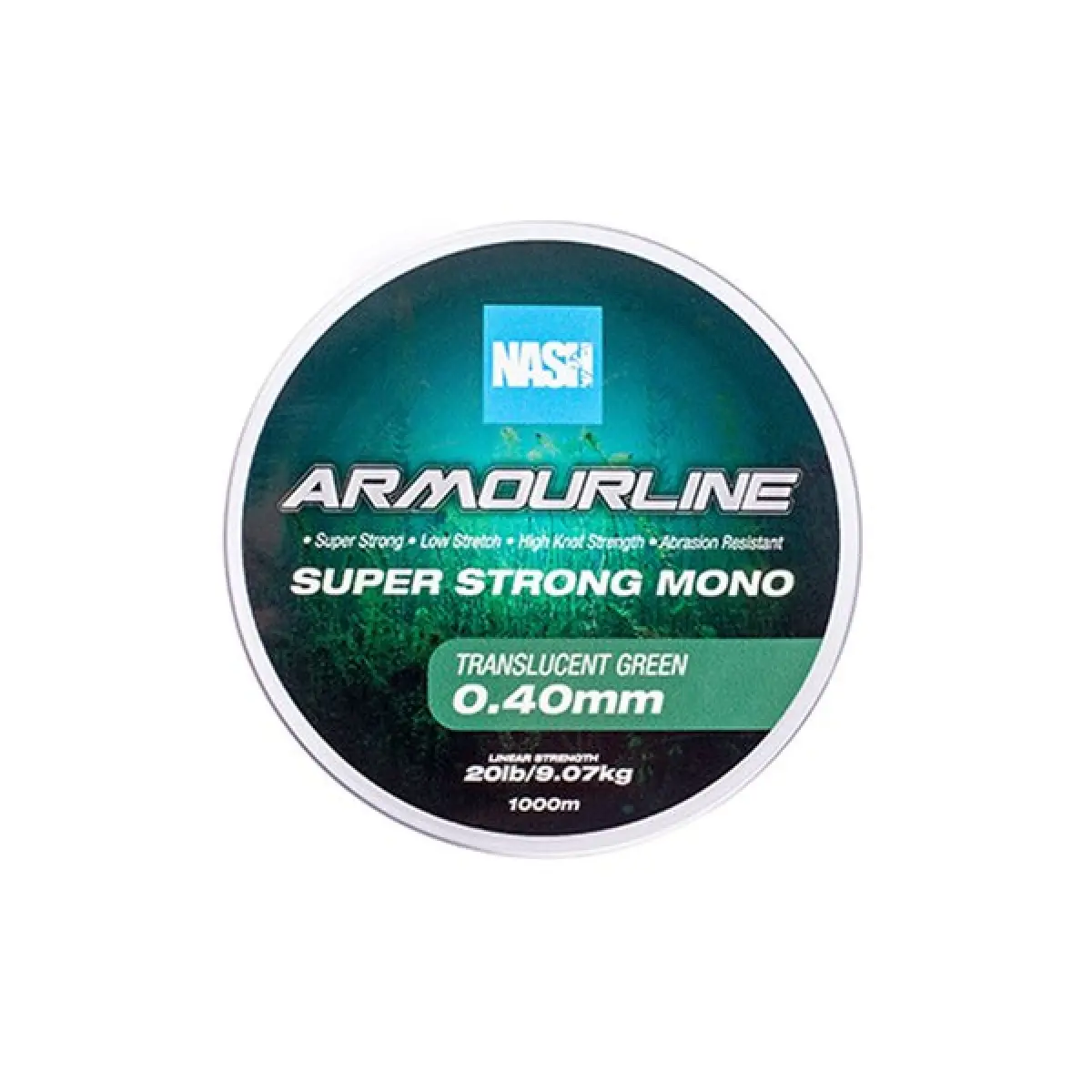 Nash Armourline Super Strong Mono Greenrozmiar 0.40mm (20lb) / 1000m - MPN: T6045 - EAN: 5055108960454