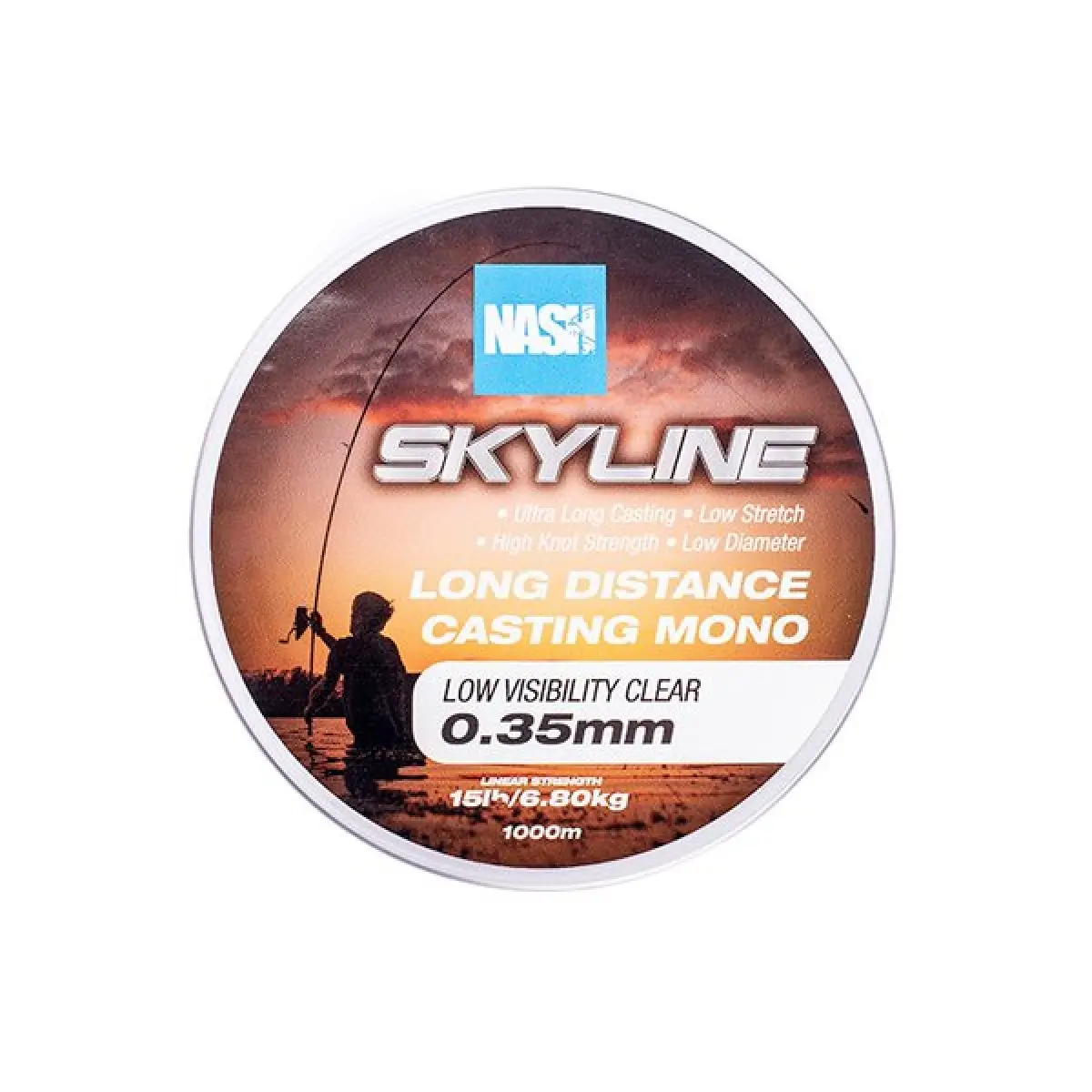 Nash Skyline Mono Clear 0.35mm (15lb) / 1000mrozmiar 0.35mm (15lb) / 1000m - MPN: T6038 - EAN: 5055108960386