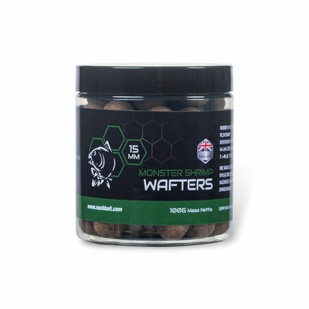 Nash Monster Shrimp Waftersrozmiar 15mm / 100g - MPN: B6546 - EAN: 5055108865469