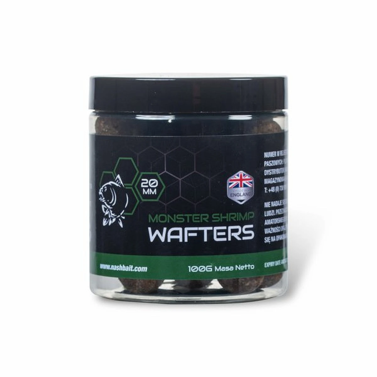 Nash Monster Shrimp Waftersrozmiar 20mm / 100g - MPN: B6547 - EAN: 5055108865476