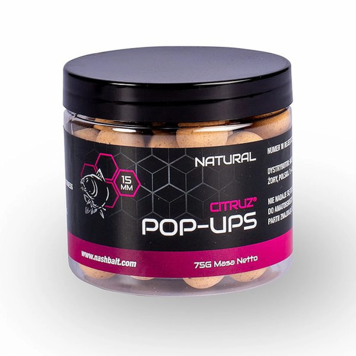 Nash Citruz Pop Up - Natural 15mm / 75grozmiar 15mm / 75g - MPN: B6421 - EAN: 5055108864219