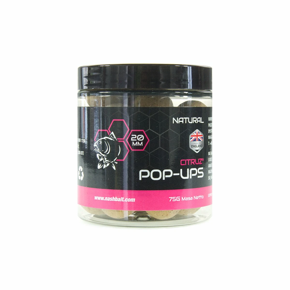 Nash Citruz Pop Up - Natural 20mm / 75grozmiar 20mm / 75g - MPN: B6422 - EAN: 5055108864226