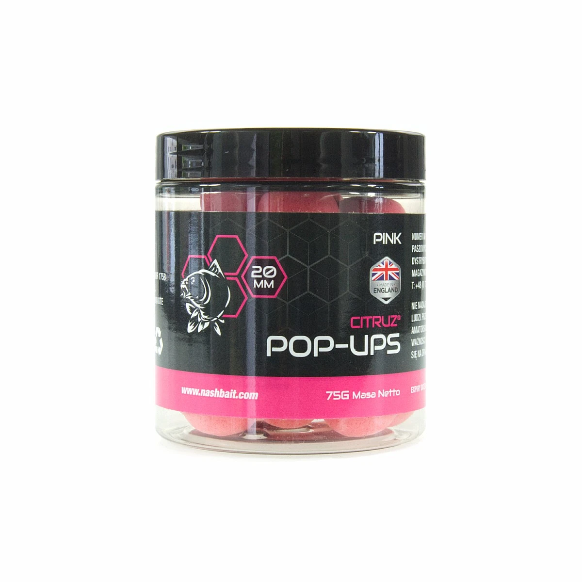Nash Citruz Pop Up - Pink  20mm / 75grozmiar 20mm / 75g - MPN: B6427 - EAN: 5055108864271