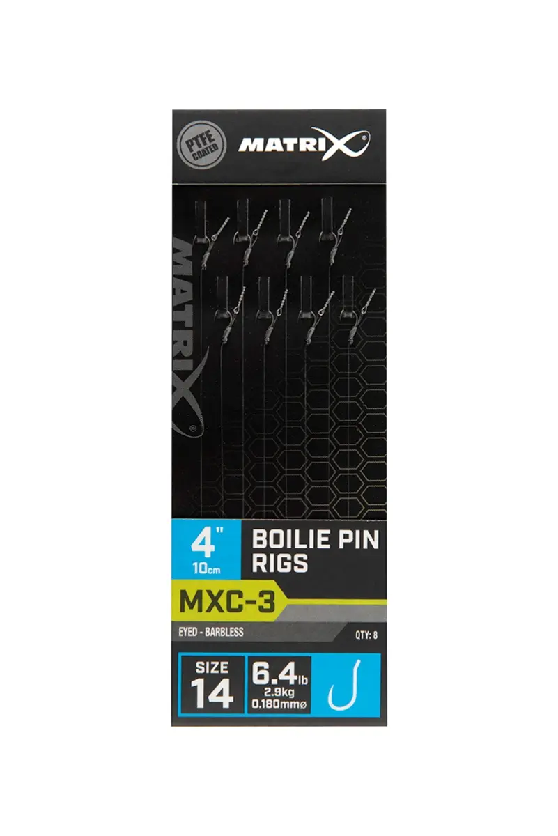 Matrix MXC-3 Barbless Boilie Pin Rigs - 10cmrozmiar 14/0.18mm - MPN: GRR074 - EAN: 5056212160471