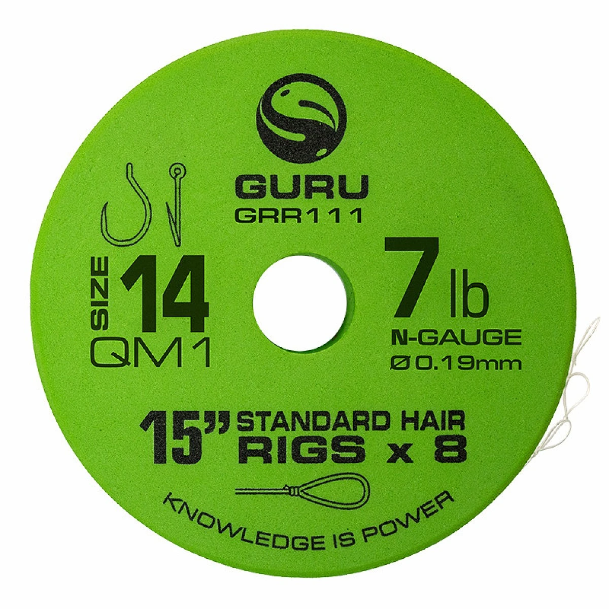 GURU QM1 Standard Hair Ready Rigs - 38cmrozmiar 14 / 0.19mm / 15in (38cm) - MPN: GRR111 - EAN: 5060519394316