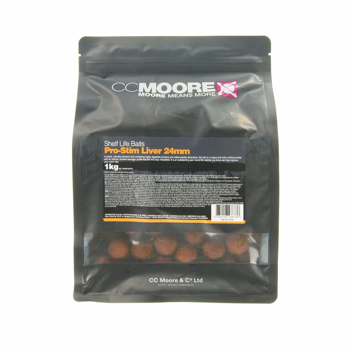 CcMoore Pro-Stim Liver Boilies - 1kgrozmiar 24mm/1kg - MPN: 90797 - EAN: 634158438738