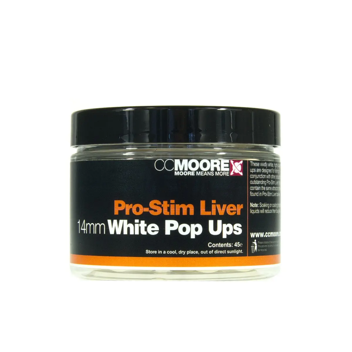CCMoore Pro-Stim Liver  Pop Ups - Whiterozmiar 14mm - MPN: 90352 - EAN: 634158434358