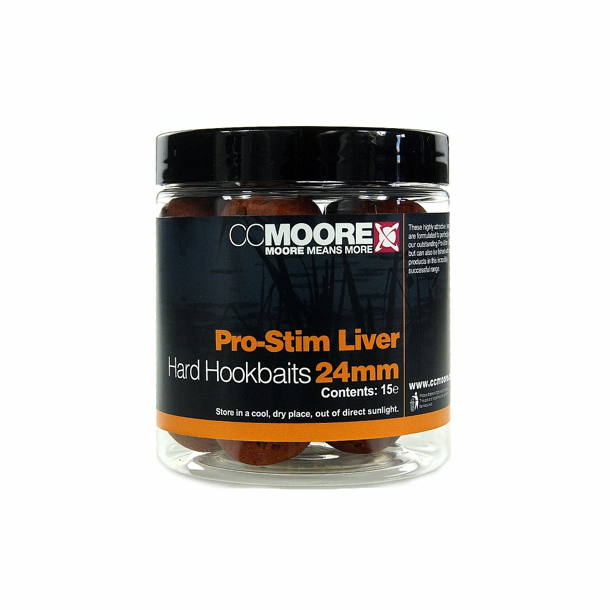 CCMoore Pro-Stim Liver Hard Hookbaits rozmiar 24mm - MPN: 90609 - EAN: 634158437564