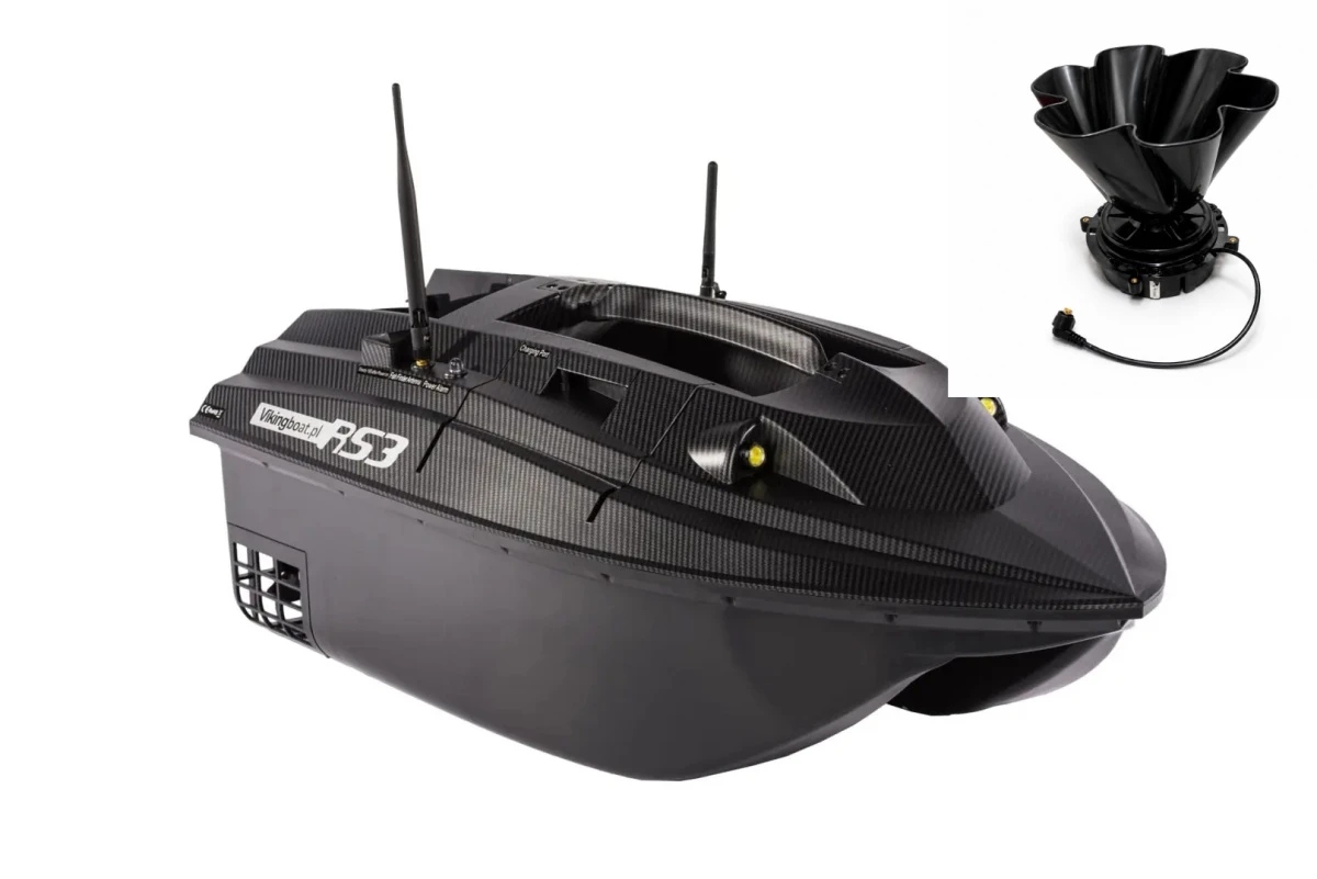 Viking Boat RS3 Carbon - (Echosonda All in One w Pilocie + Rozrzutnik Zanęty)kolor Carbon - MPN: RS3-C-G-Br03-T - EAN: 5907195285050
