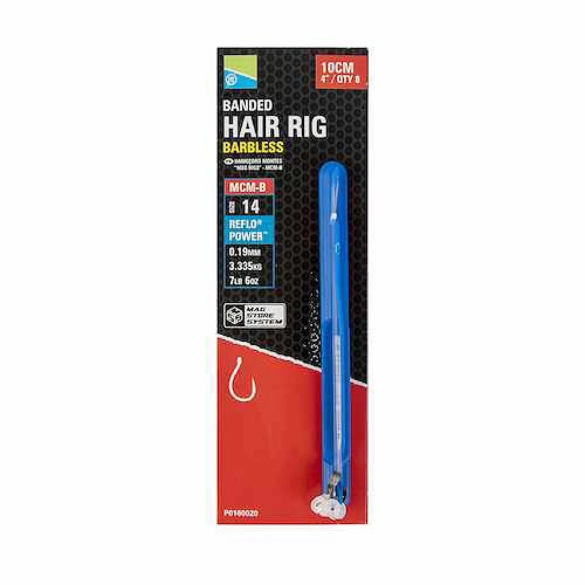 Preston Innovations MCM-B Banded Hair Rig Barbless - 10cm 14 / 0.19mm (3.34kg) / 10cmrodzaj 14 / 0.19mm (3.34kg) / 10cm - MPN: P0160020 - EAN: 5055977487328