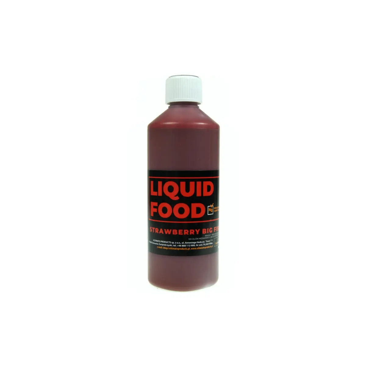 UltimateProducts Top Range Liquid Food - Strawberry Big Fishopakowanie 500ml - EAN: 5903855434301