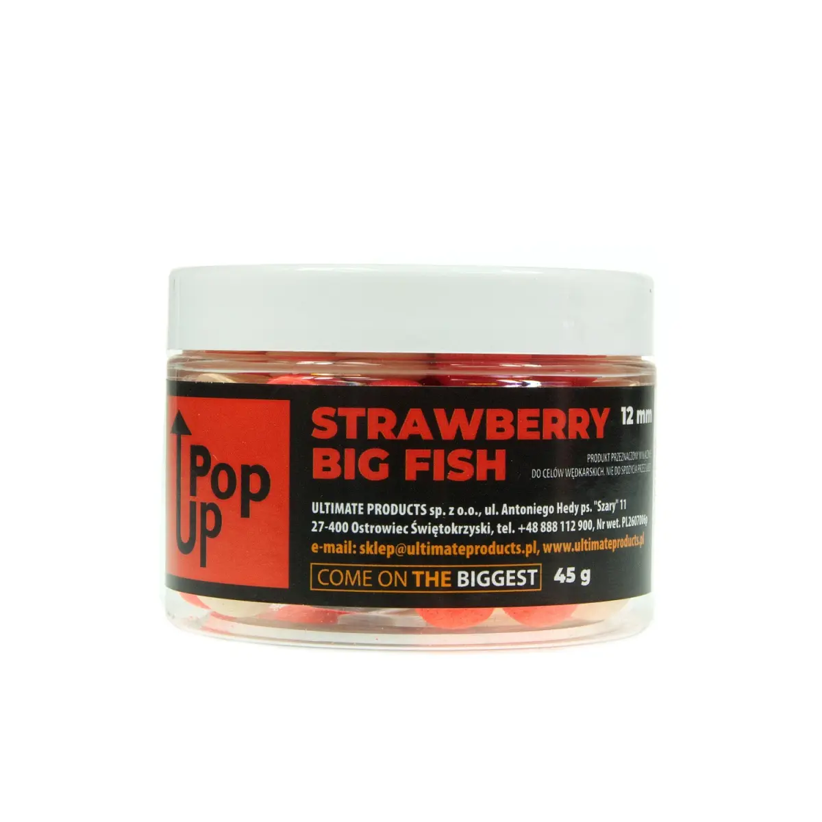 UltimateProducts Top Range Pop-Ups - Strawberry Big Fishrozmiar 12 mm - EAN: 5903855434332