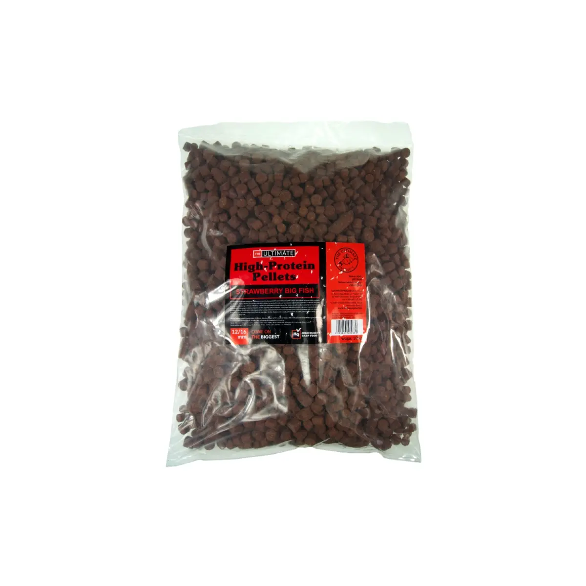 UltimateProducts High Protein Pellet - Big Fish Strawberry mix 12/16mm / 10kgrozmiar mix 12/16mm / 10kg - EAN: 5903855434639