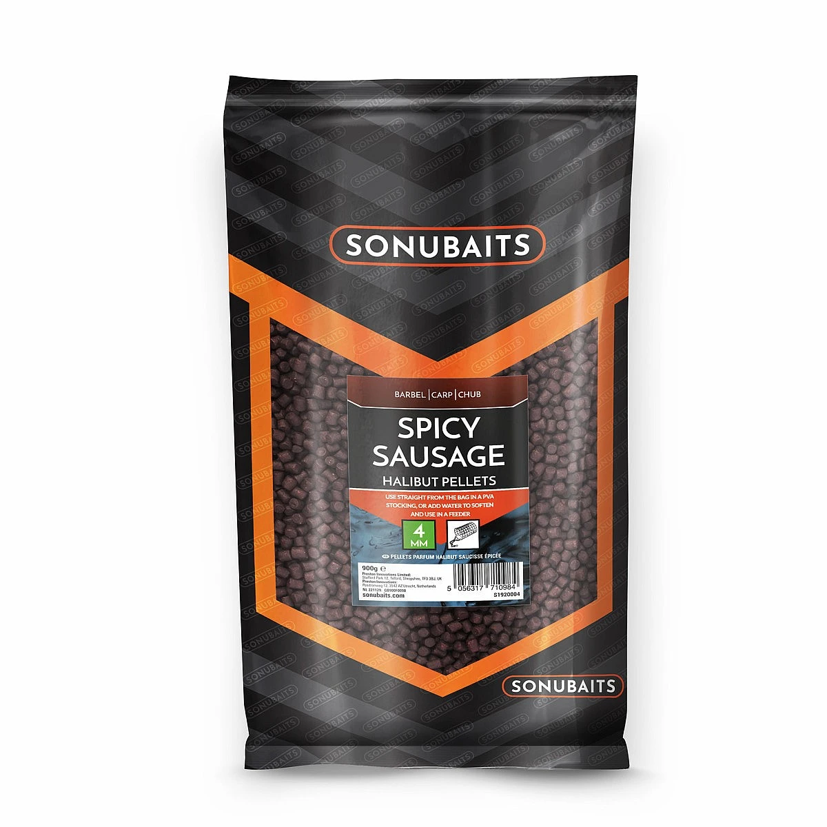 Sonubaits Spice Sausage Halibut Pellets opakowanie 4mm / 900g - MPN: S1920004 - EAN: 5056317710984