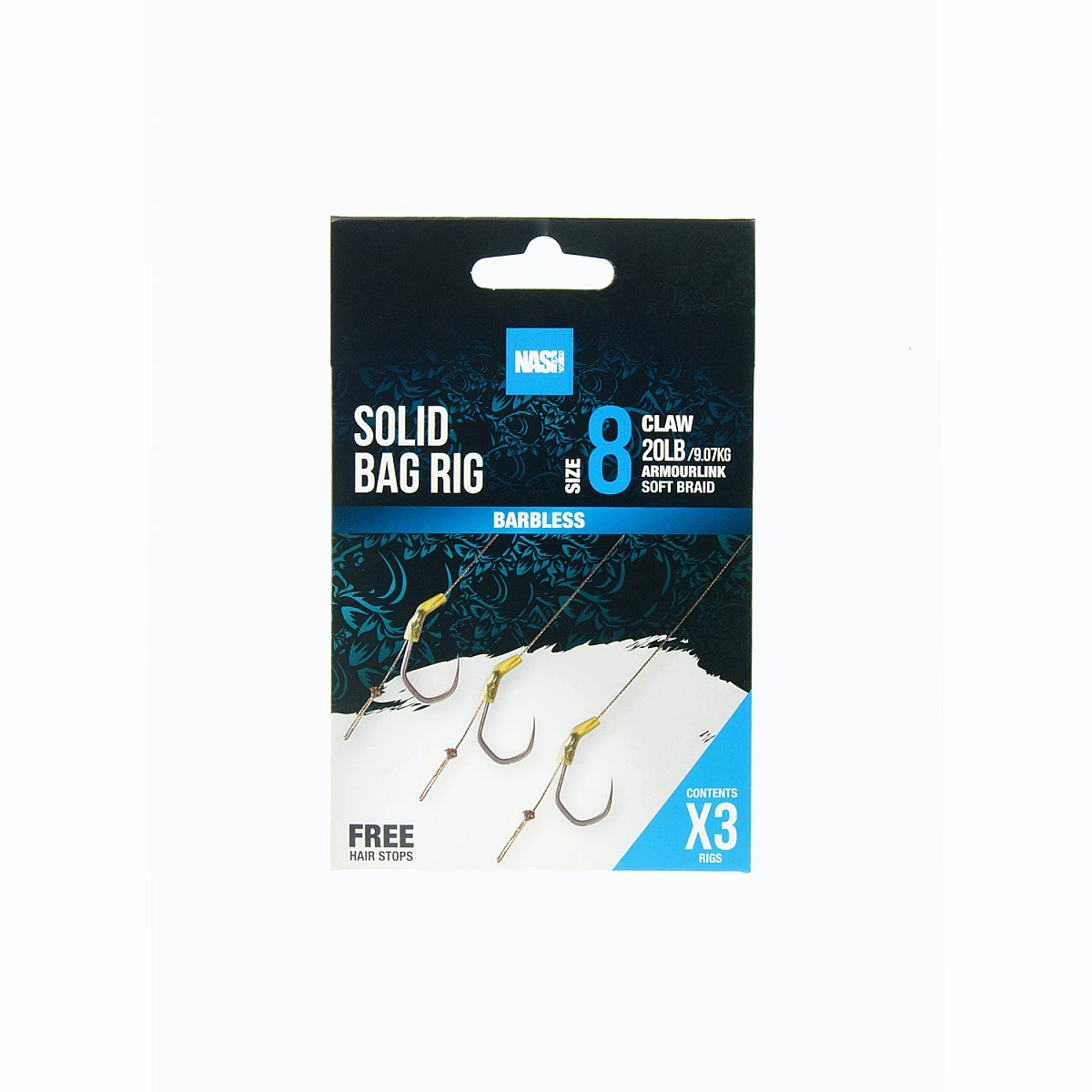 Nash Solid Bag Rig (Barbless)  8 (barbless)rozmiar 8 (barbless) - MPN: T6447 - EAN: 5055108964476
