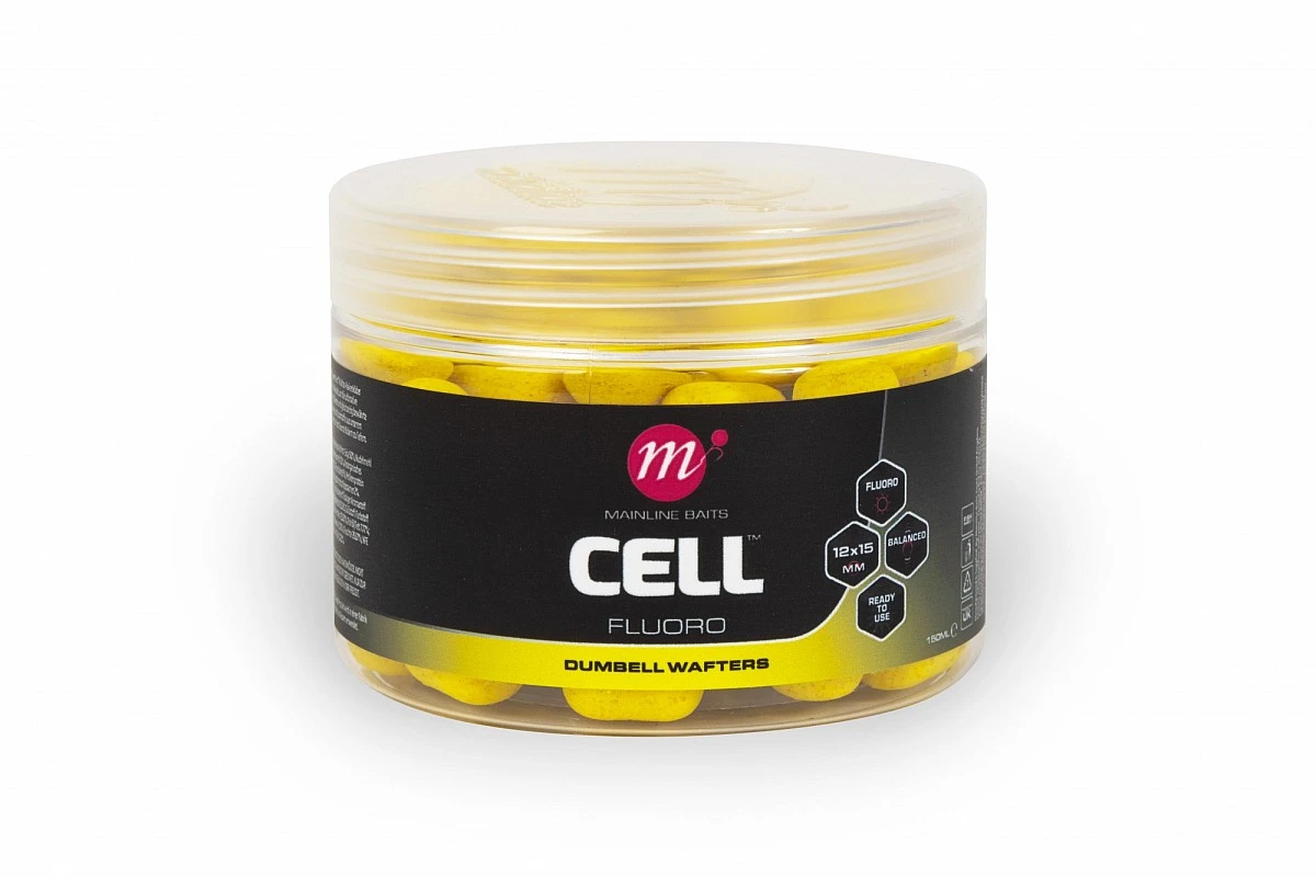 Mainline Cell Fluoro Dumbell Wafters - Yellowrozmiar 12x15mm - MPN: M44021 - EAN: 5060509817764