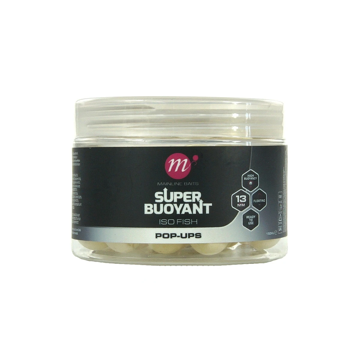 Mainline ISO Fish Super Buoyant Pop-Ups - Whiteśrednica 13mm - MPN: M21095 - EAN: 5060509817474