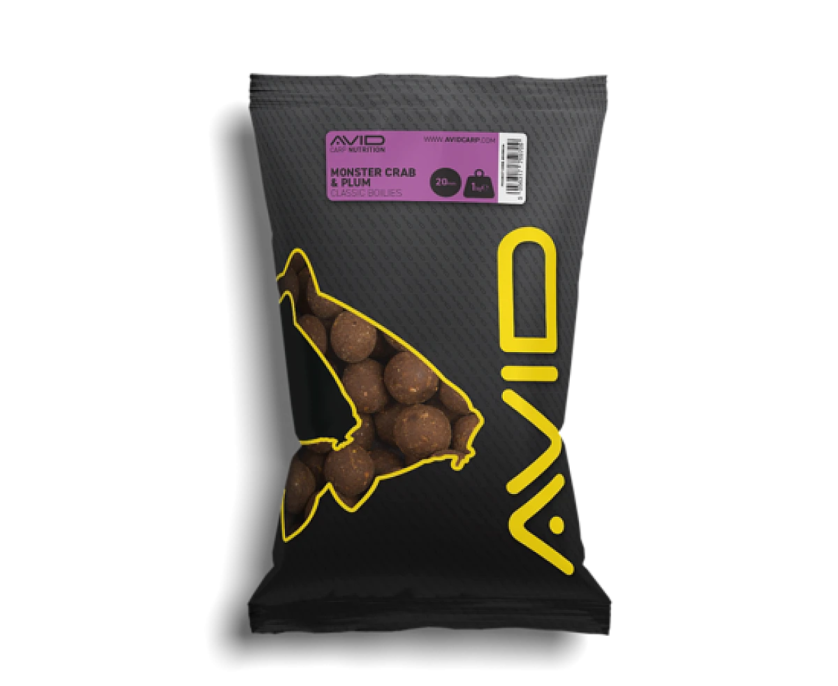 Avid Carp Monster Crab & Plum Boiliesrozmiar 20 mm - 1 kg - MPN: A0650024 - EAN: 5056317759709