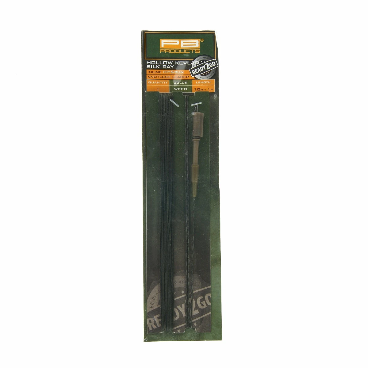 PB R2G Kevlar/SR Inline Knotless Leader 10m Silt + 1m - Weed 10m Silt + 1m Weed 10m Silt + 1m Weed - MPN: 32910 - EAN: 8717524329105