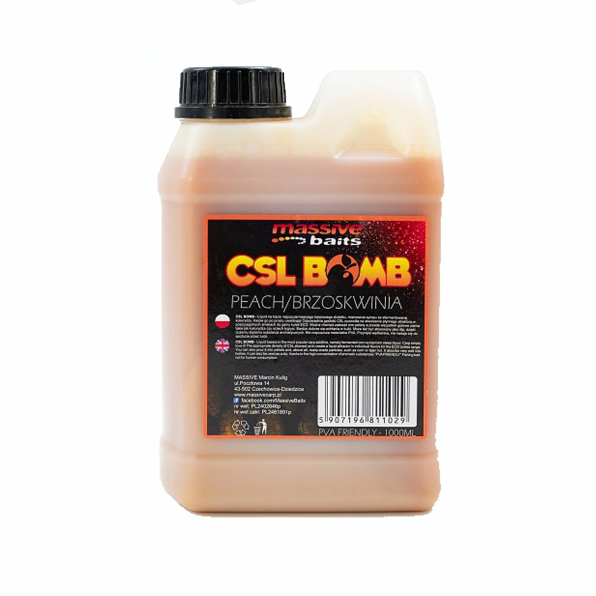 Massive Baits CSL Boomb - Peachopakowanie 1000 ml - MPN: CSL007 - EAN: 5907196811029