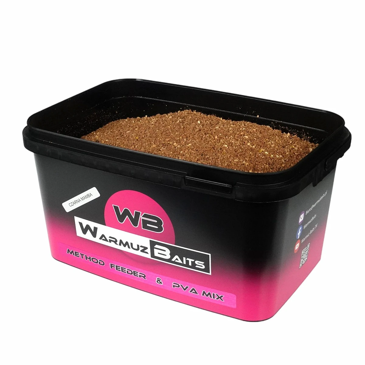 WarmuzBaits Method Feeder & PVA Mix  - Czarna Mambaopakowanie 3kg (wiaderko) - MPN: 67178 - EAN: 5902537375185