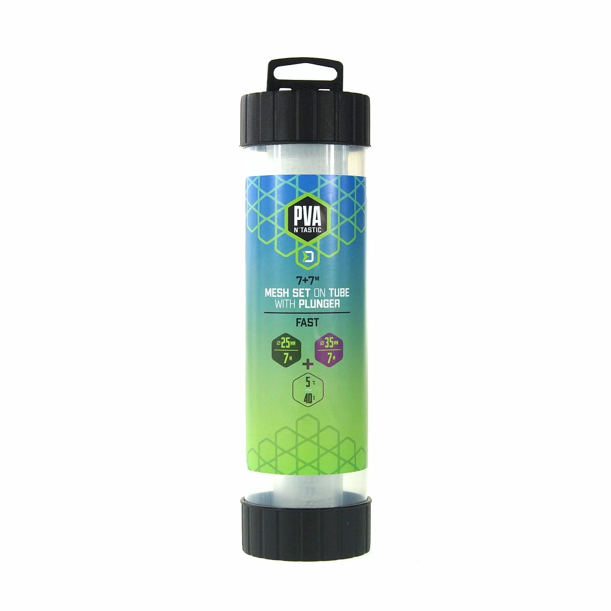 Delphin PVA NTastic Mesh Set on Tube with Plunger - 25mm + 35mm - Fast Melt 25mm + 35mm (7m + 7m)opakowanie 25mm + 35mm (7m + 7m) - MPN: 101003058 - EAN: 8586018506250