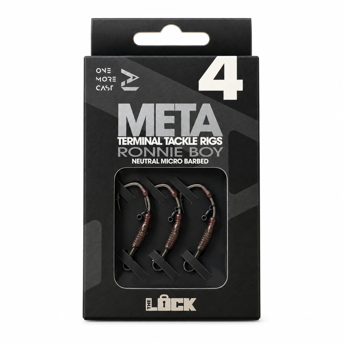 One More Cast Lock Hook Ronnie Boy Neutral Pack - Barbed 4rozmiar 4 - MPN: OMCNRB4 - EAN: 5060939136077