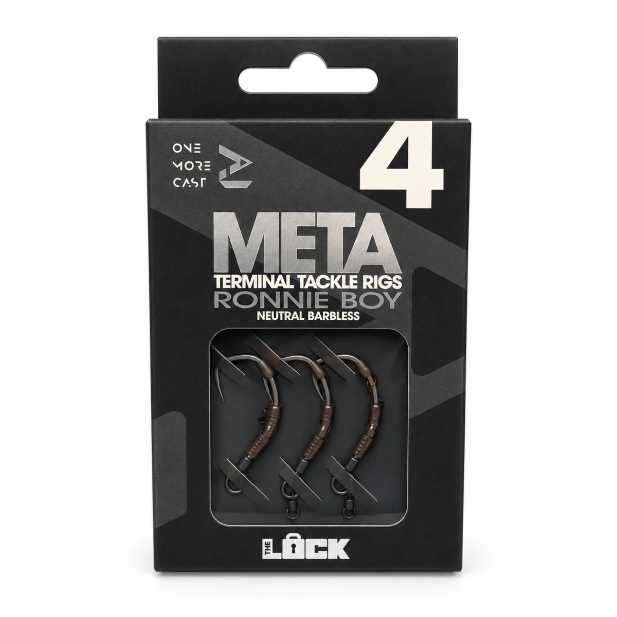 One More Cast Lock Hook Ronnie Boy Neutral Pack - Barbless 4 (bezzadziorowy)rozmiar 4 (bezzadziorowy) - MPN: OMCNRB4B - EAN: 5060939136107