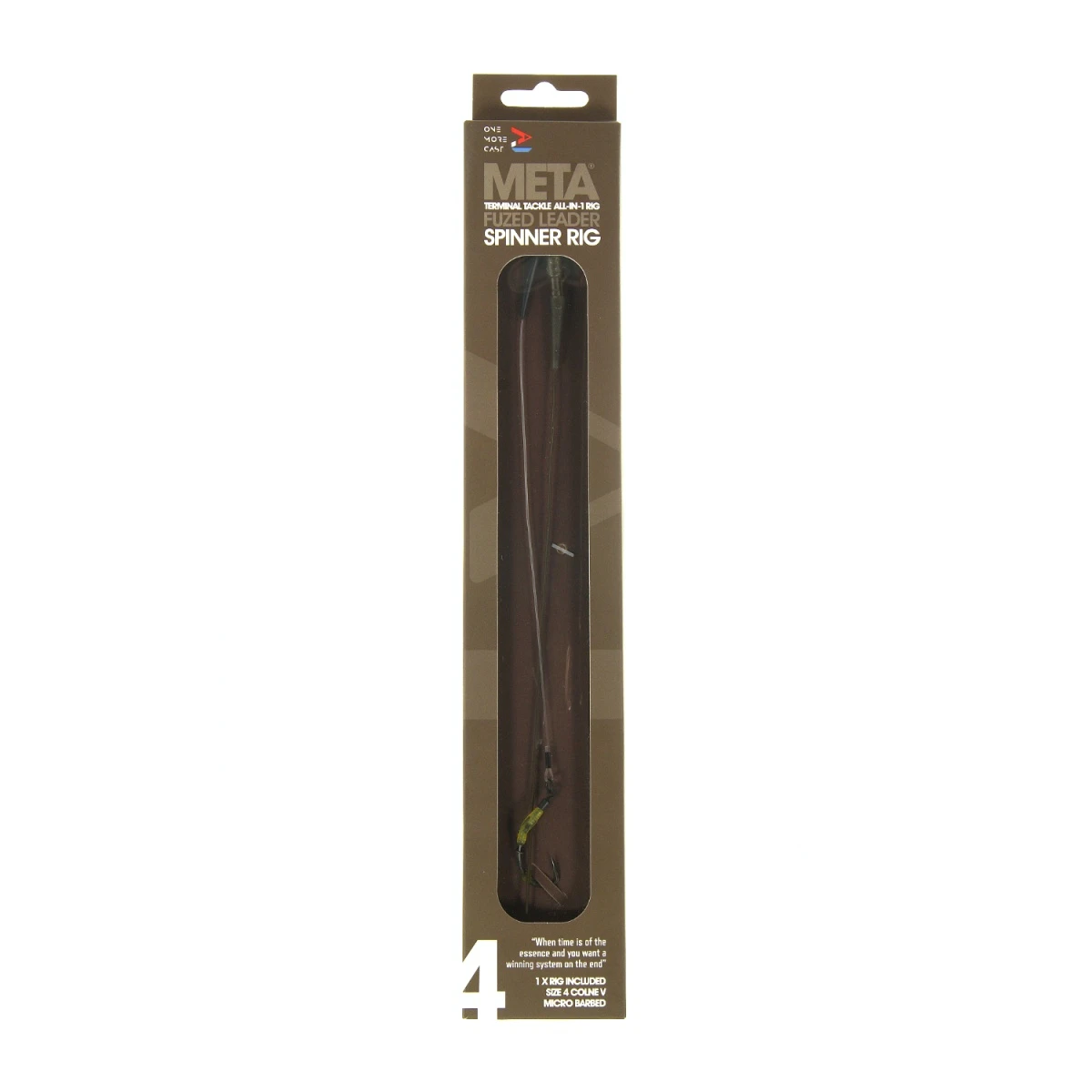 One More Cast Blend Fuzed Leader Leadclip Spinner Colne V - Barbedrozmiar 4 - MPN: OMCFLSR4 - EAN: 5060939133410