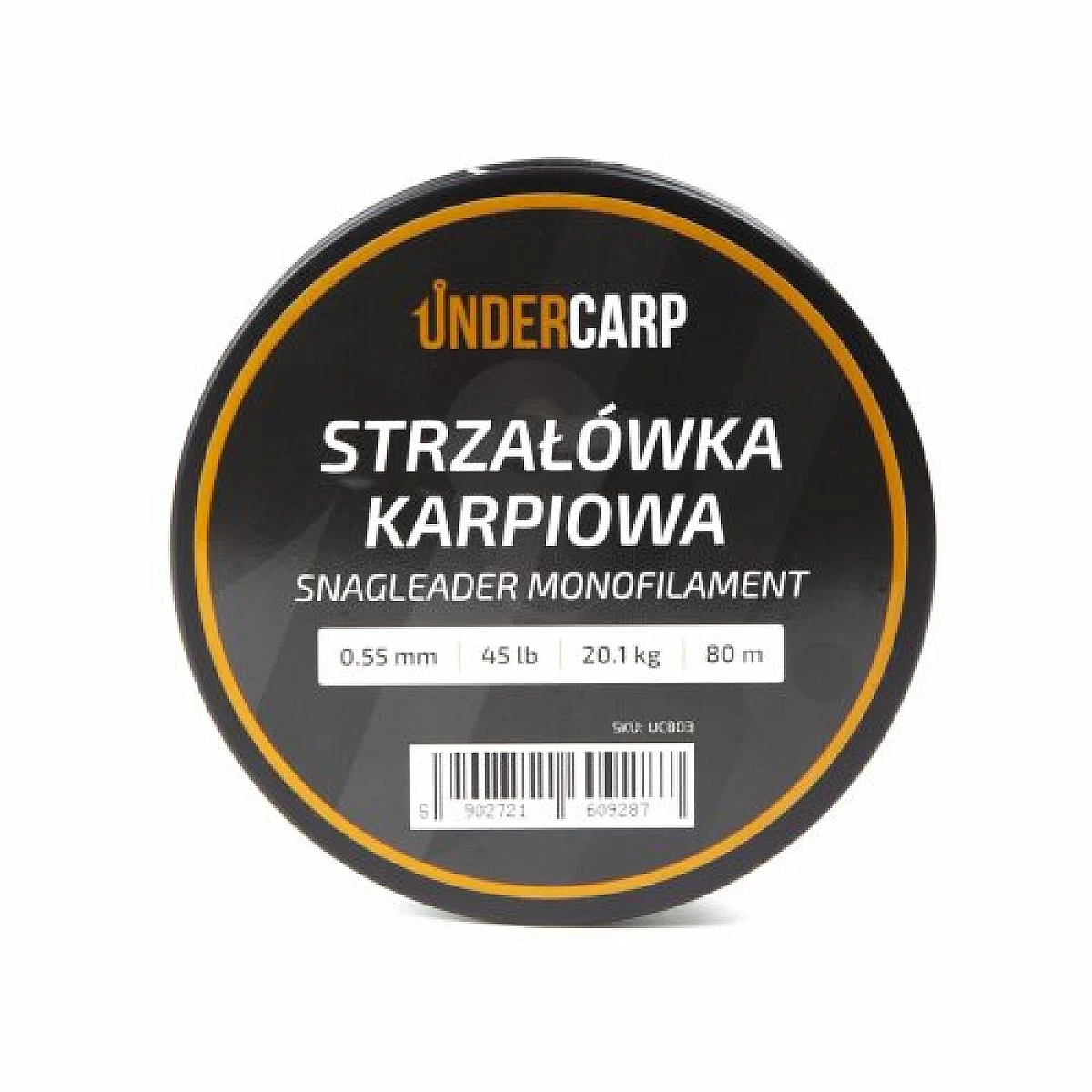 UnderCarp Snagleader Monofilament - Strzałówka Karpiowaśrednica 0.55mm (45lb / 20,1kg) - 80m - MPN: UC803 - EAN: 5902721609287