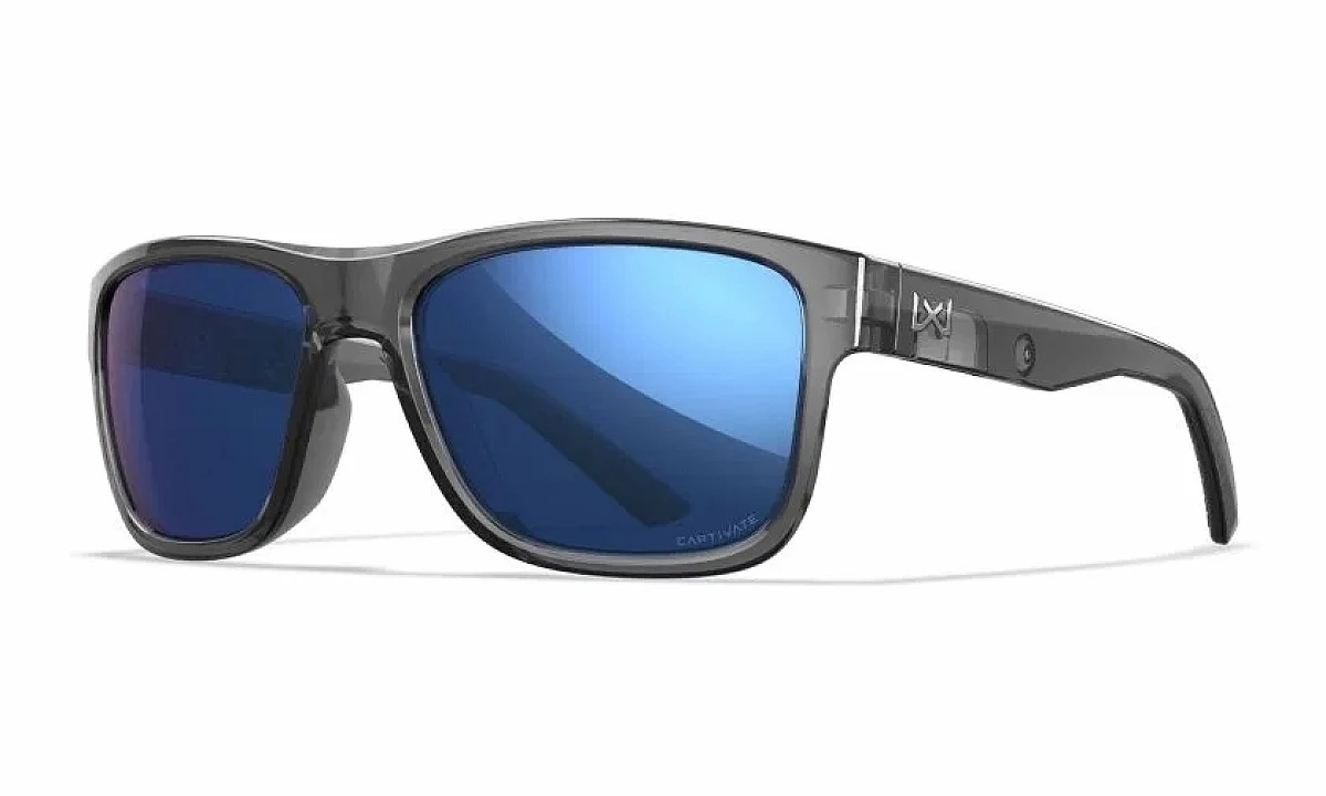 WileyX OVATION Captivate Polarized Blue Mirror Smoke Grey Gloss Crystal Dark Grey Frame  - MPN: AC6OVN19 - EAN: 712316091862