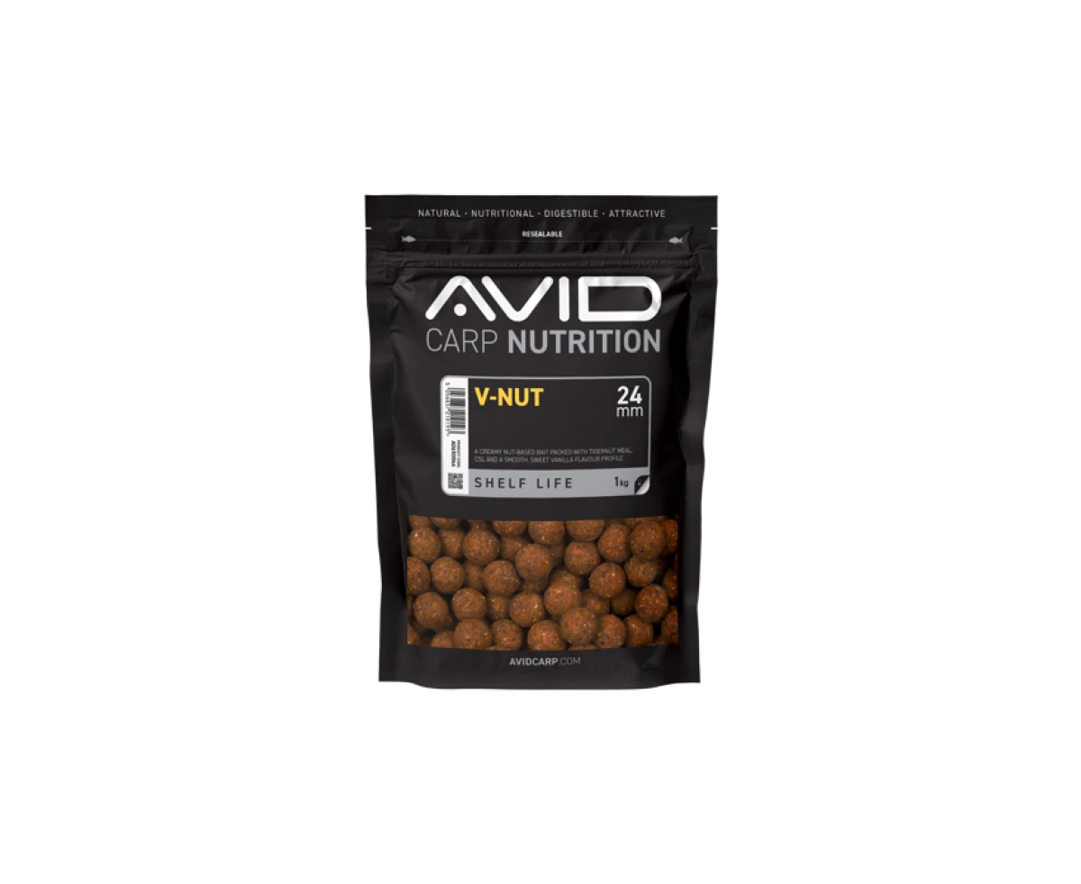 Avid Carp V-Nut Boiliesrozmiar 24mm / 1kg - MPN: A0650044 - EAN: 5056837210193