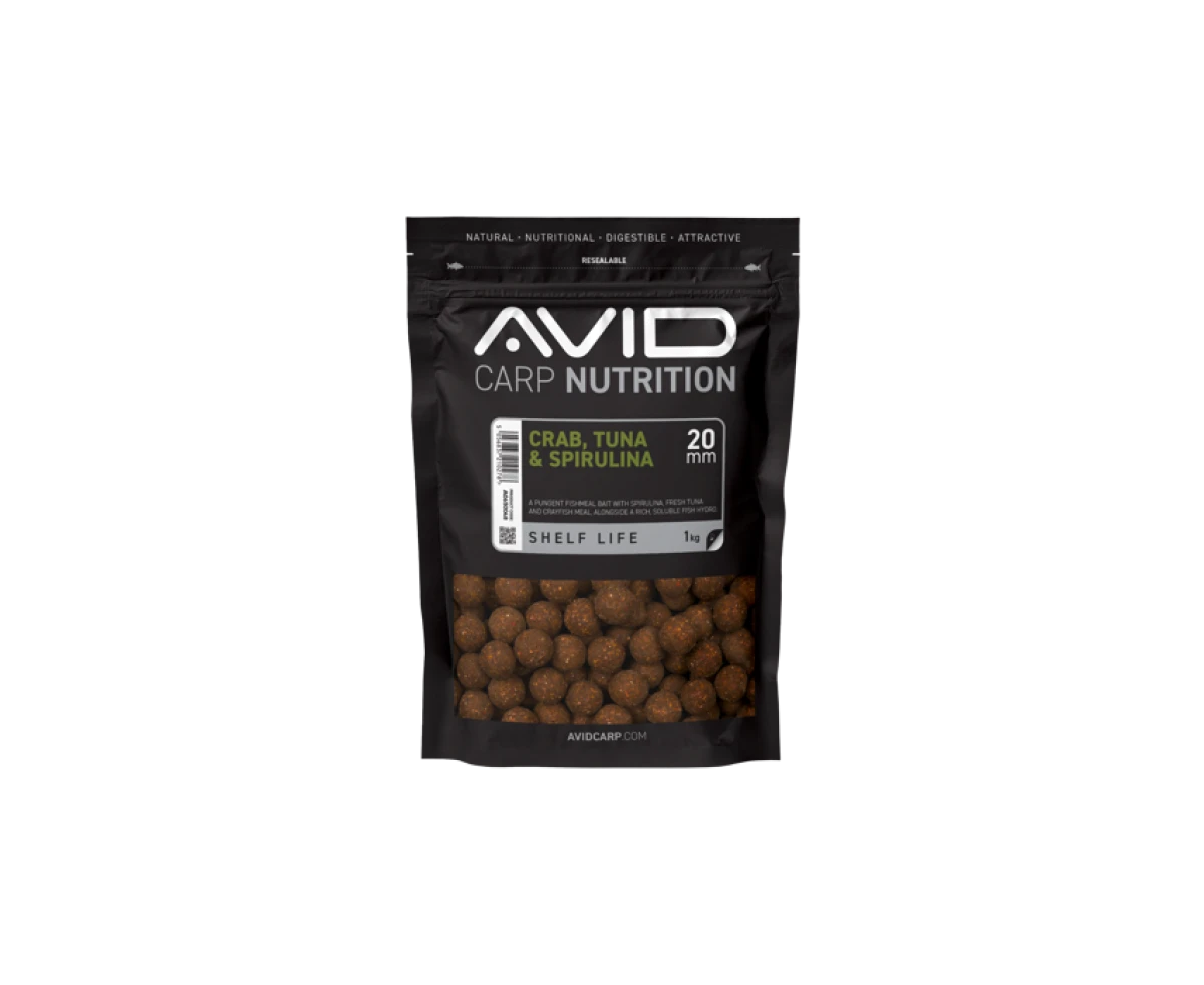 Avid Carp Crab, Tuna & Spirulina Boilies rozmiar 20mm / 1kg - MPN: A0650048 - EAN: 5056837210278
