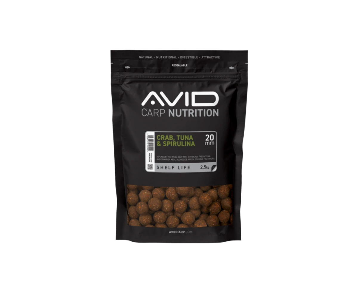 Avid Carp Crab, Tuna & Spirulina Boilies rozmiar 20mm / 2,5 kg - MPN: A0650049 - EAN: 5056837210292