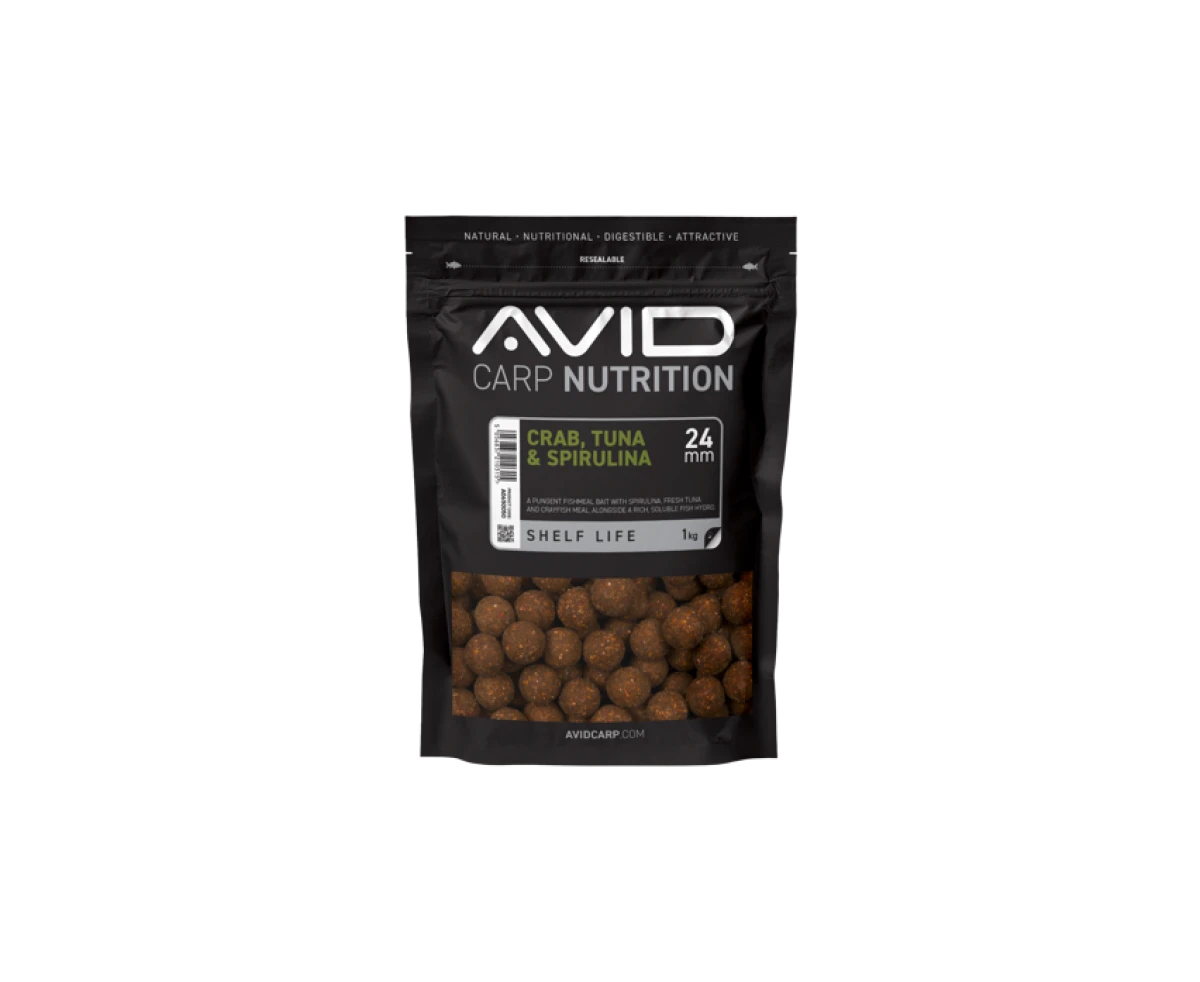 Avid Carp Crab, Tuna & Spirulina Boilies rozmiar 24mm / 1kg - MPN: A0650050 - EAN: 5056837210315