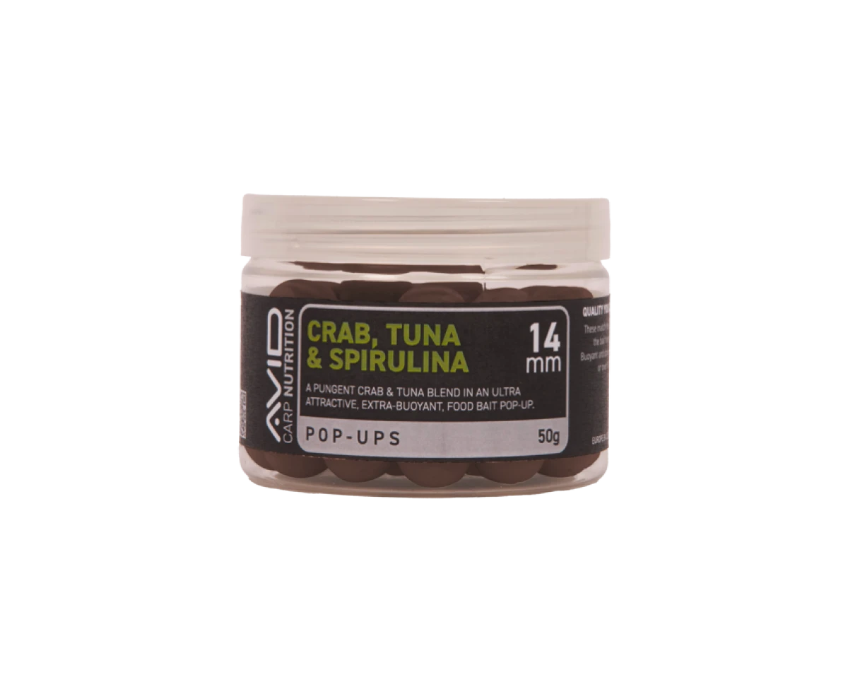 Avid Carp Crab, Tuna & Spirulina Pop-Up rozmiar 14mm - MPN: A0650073 - EAN: 5056837210773