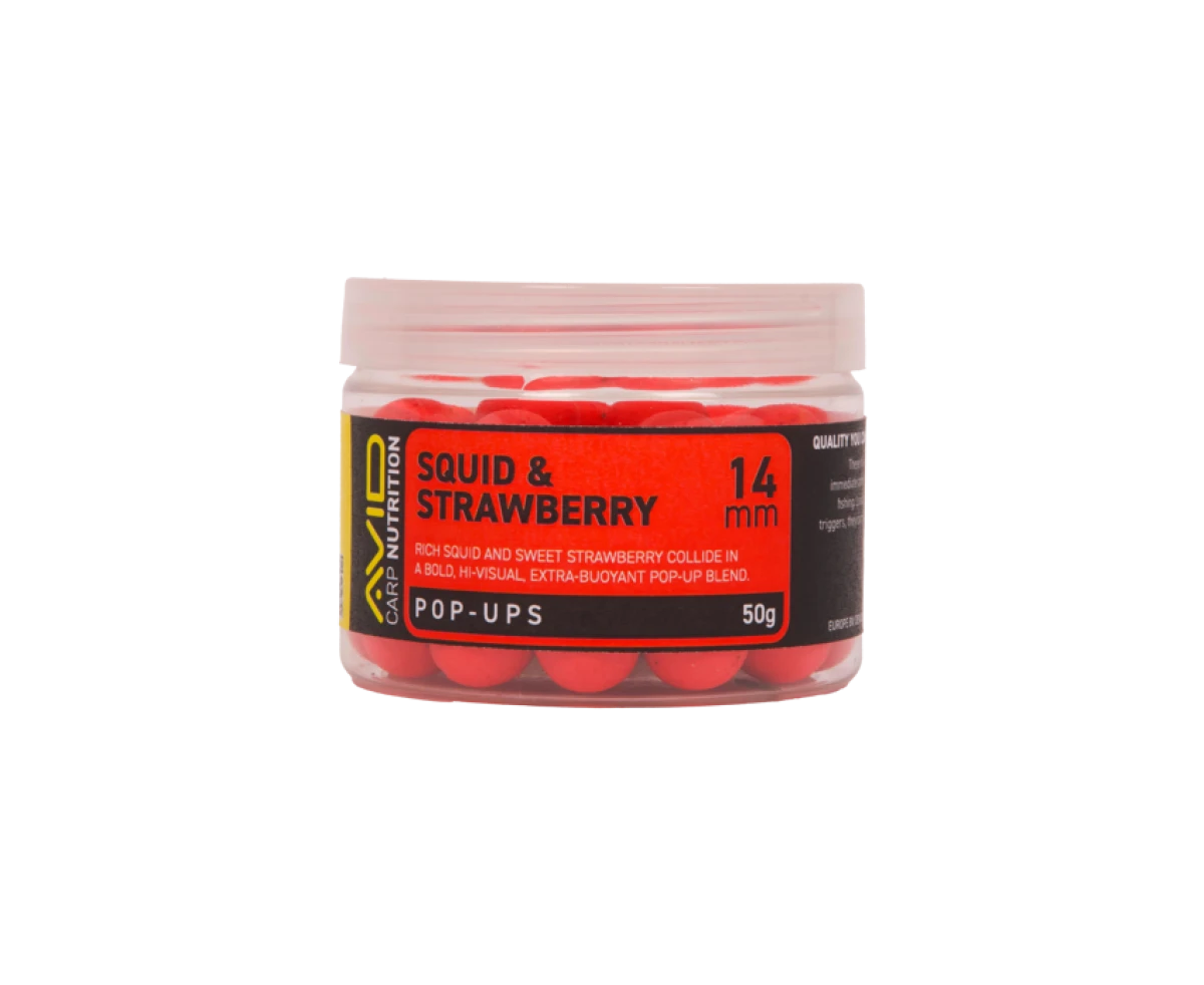 Avid Carp Squid & Strawberry Pop-Up Redrozmiar 14mm - MPN: A0650088 - EAN: 5056837211077