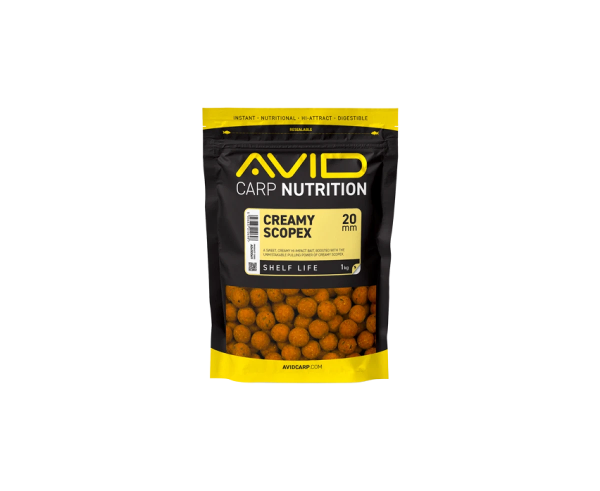  Avid Carp Creamy Scopex Boiliesrozmiar 20mm / 1kg - MPN: A0650069 - EAN: 5056837210698