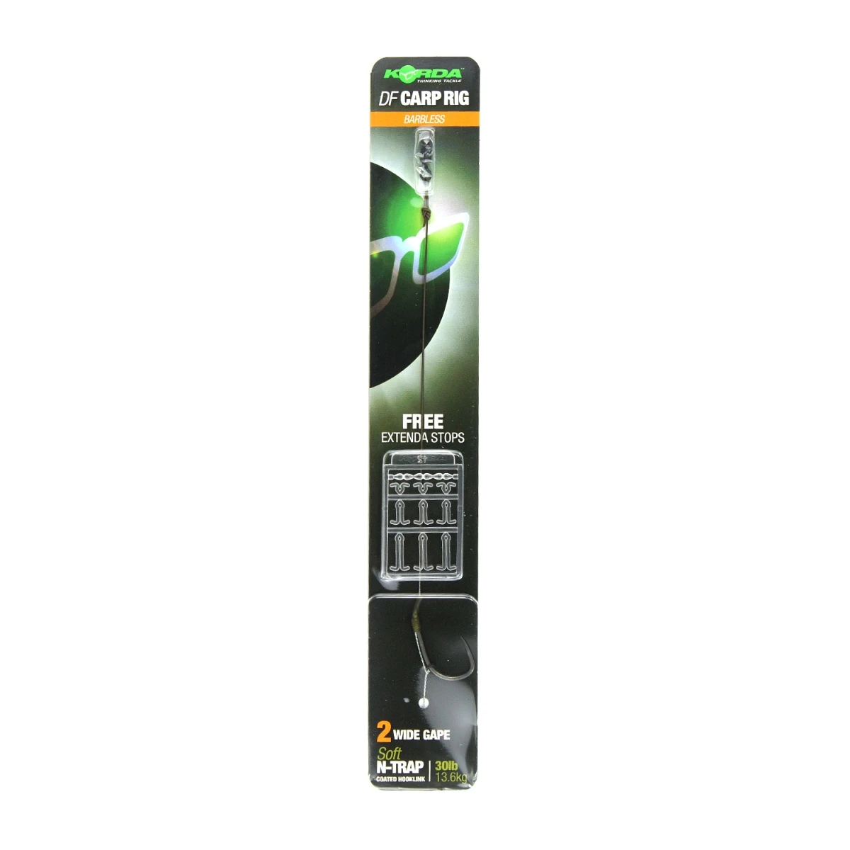 Korda N-Trap DF Rig Wide Gape (Barbless)rozmiar 2 (bezzadziorowy) - MPN: KCR140 - EAN: 5060461128595