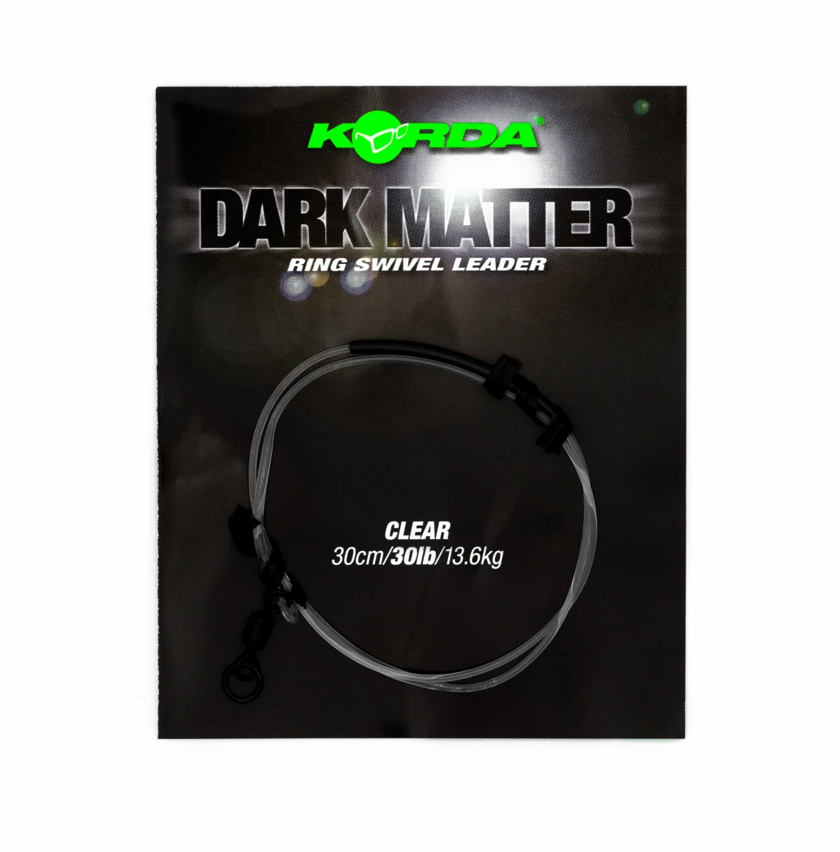 Korda Dark Matter Leader Ring Swivel 30lb (30cm)długość 30cm / 30lb - Clear (przeźroczysty) - MPN: KSZ55 - EAN: 5060660632077