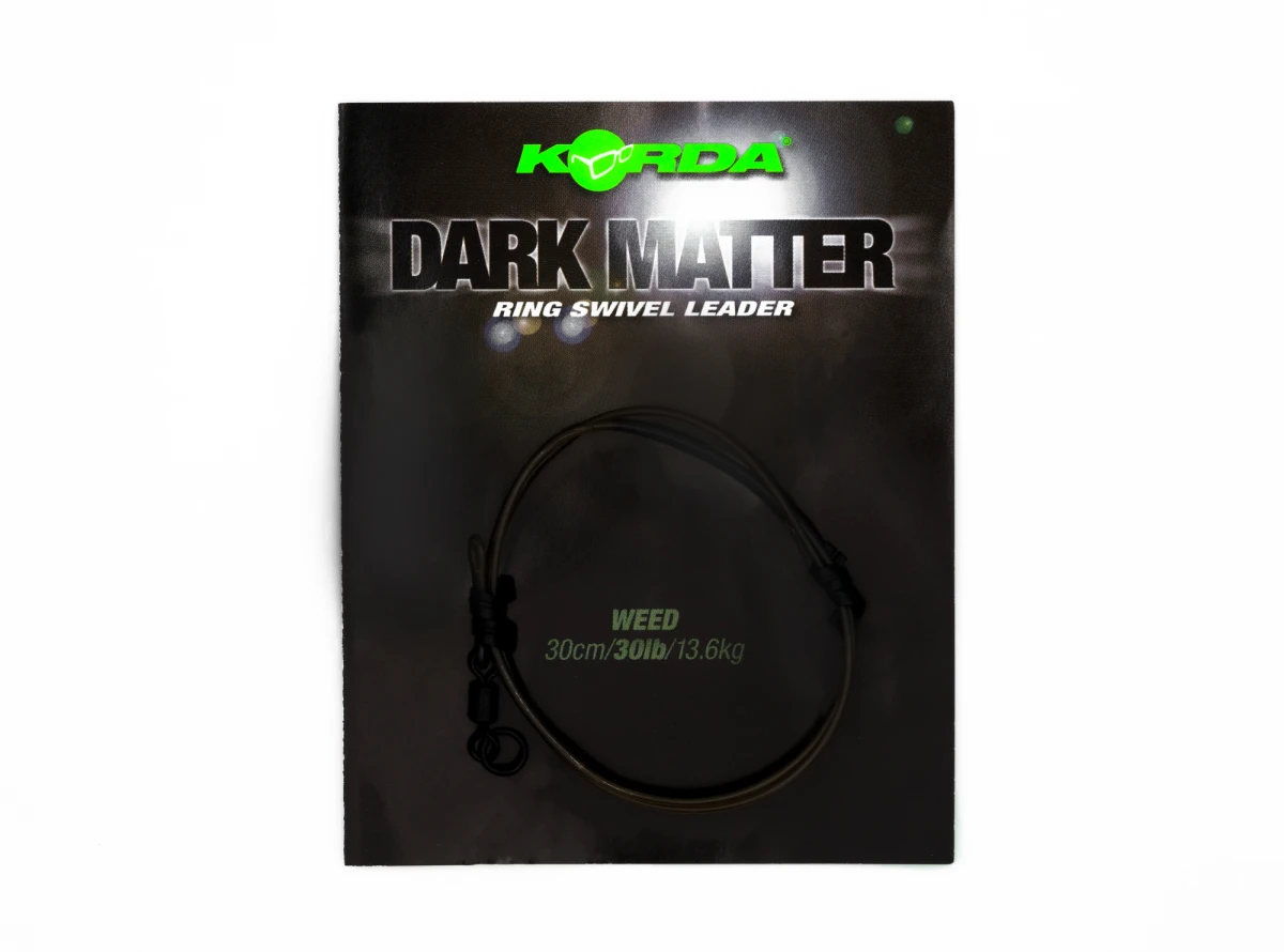 Korda Dark Matter Leader Ring Swivel 30lb (30cm)długość 30cm / 30lb - Weed (roślinność) - MPN: KSZ53 - EAN: 5060660632039