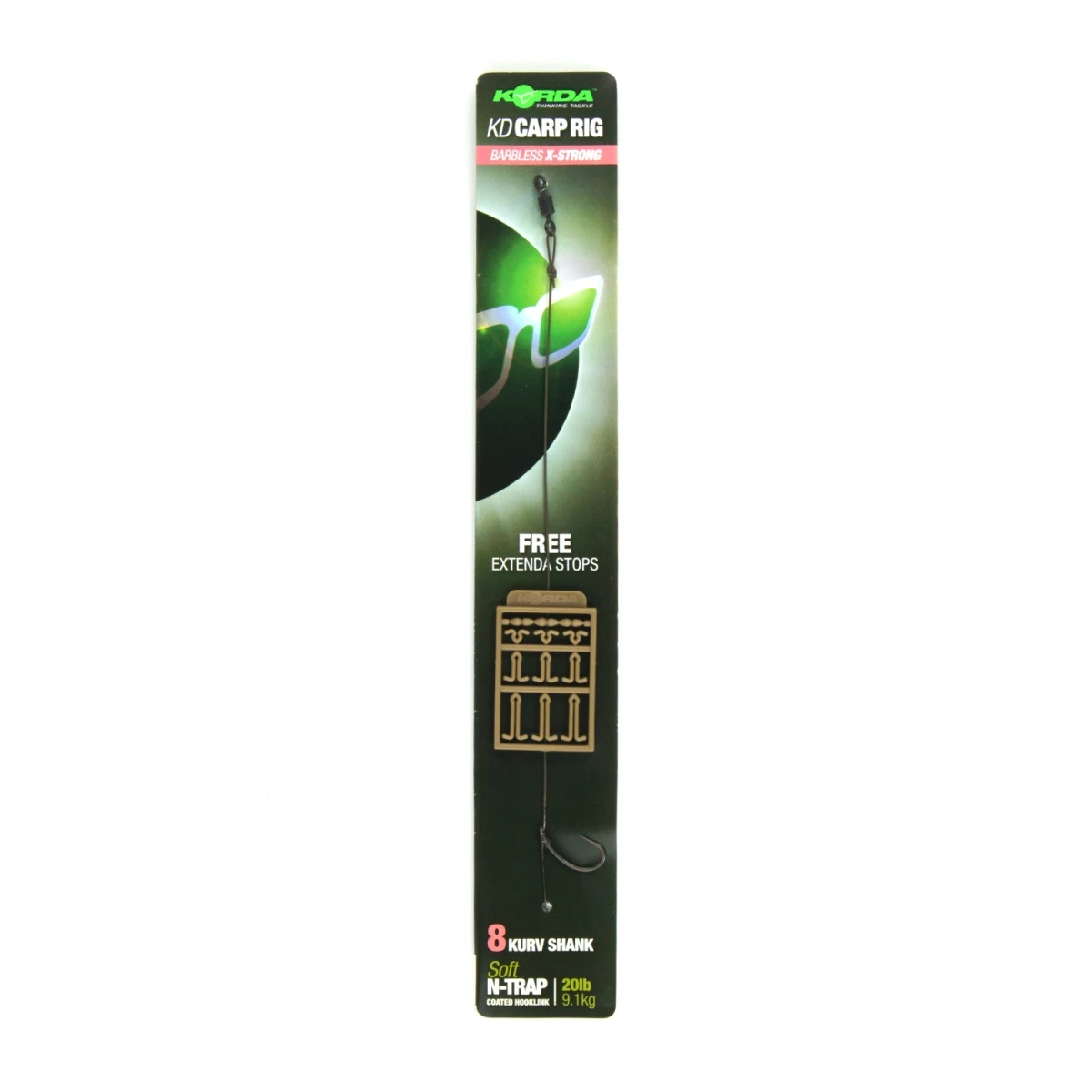 Korda N-Trap KD Rig Kurv II X-Strong (Barbless) rozmiar 8 (bezzadziorowy) - MPN: KCR055 - EAN: 5060062115482