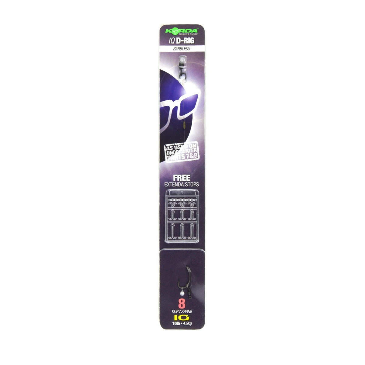 Korda IQ D Rig Kurv (Barbless)rozmiar 8 (bezzadziorowy) - MPN: KCR061 - EAN: 5060062116809