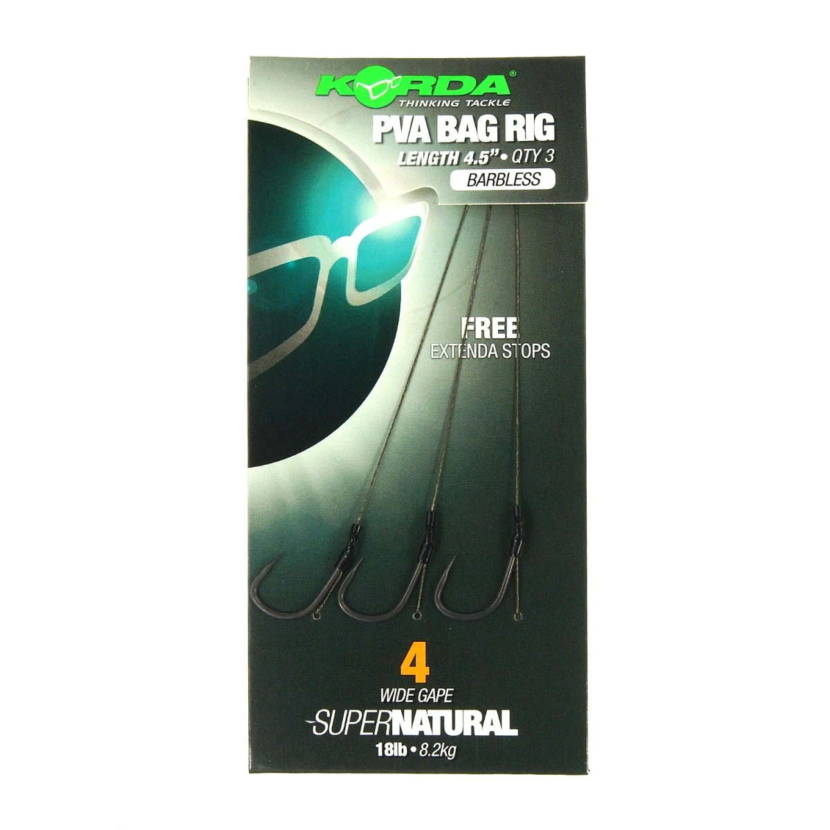Korda Solidz PVA Rig Wide Gape (Barbless)rozmiar 4 (bezzadziorowy) - MPN: KCR107 - EAN: 5060323809204