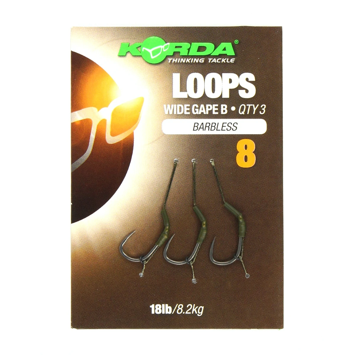 Korda Loop Rigs DF Wide Gape (Barbless)rozmiar 8 (bezzadziorowy) - MPN: KCR125 - EAN: 5060461128182