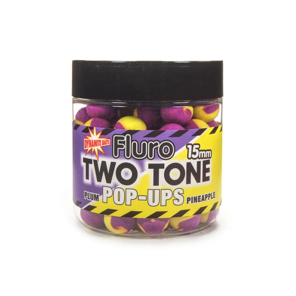 DynamiteBaits Fluro Two Tone Pop-Ups  - Plum & Pineapple rozmiar 15 mm - MPN: DY600 - EAN: 5031745207480