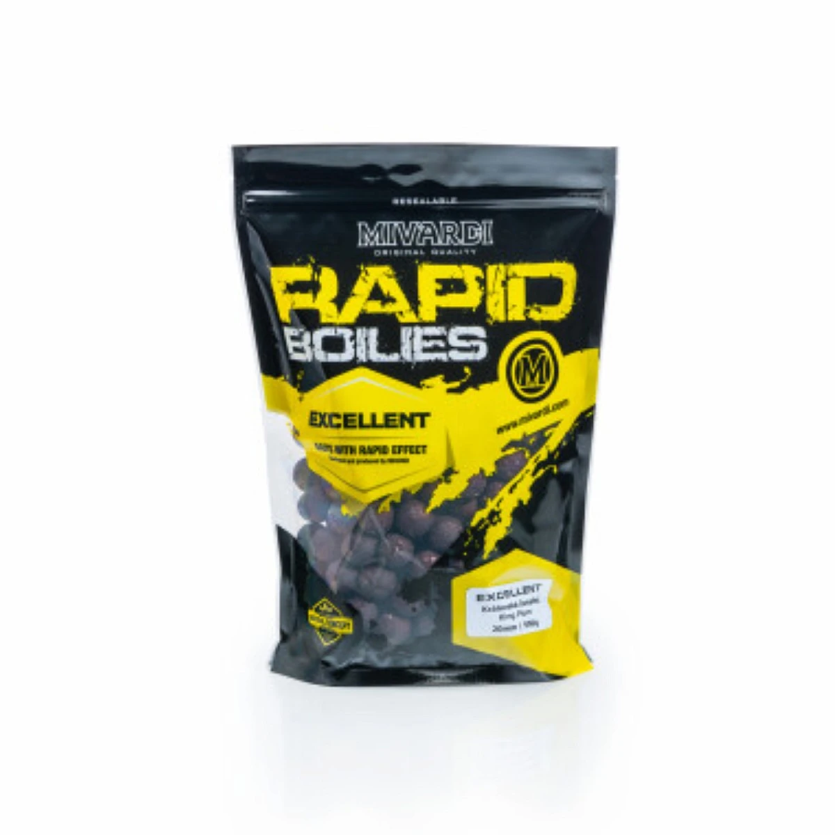Mivardi Rapid Boilies Excellent - King Plum - KRÓTKA DATA WAŻNOŚCIrozmiar 24mm / 950g - EAN: 200000100018