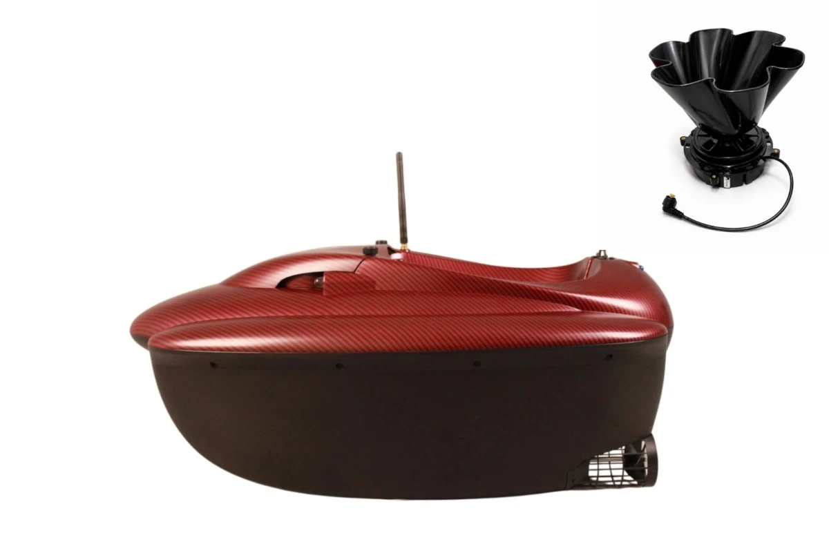 Viking Boat RS Mini PRO Carbon Red - (Echosonda All in One w Pilocie + Rozrzutnik Zanęty)kolor Carbon Red - MPN: RSMI-CR-G-Br03CH-T - EAN: 200000100278