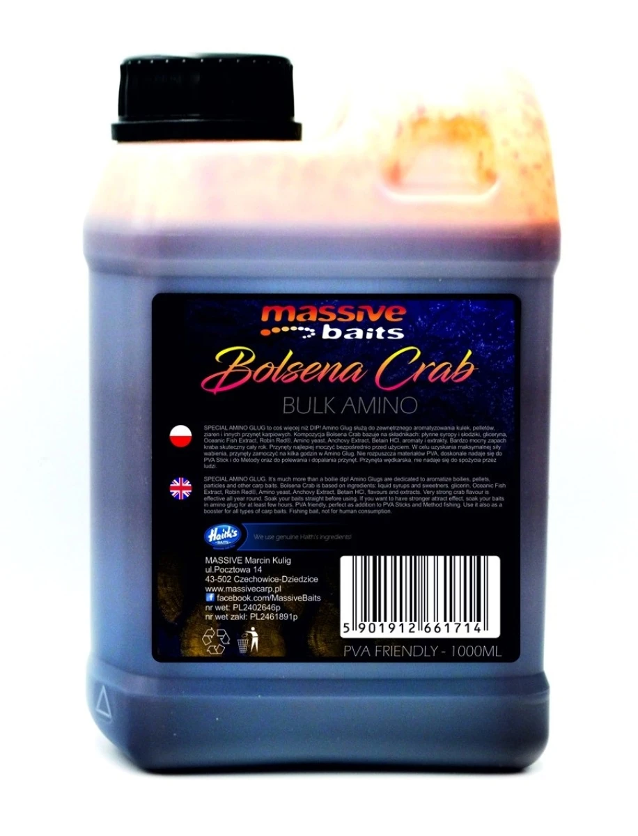 Massive Baits Liquid Bulk - Bolsena Crabopakowanie 1000 ml - MPN: LQ042 - EAN: 5901912661714