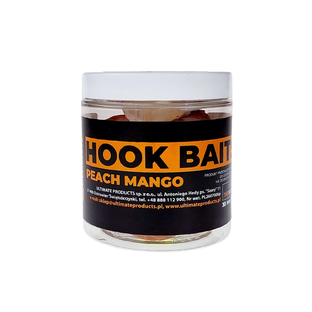 UltimateProducts Top Range Hookbaits - Peach Mangorozmiar 30 mm - EAN: 5903855435537
